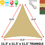 Modern Home Sail Shade Triangle (11.5' Sides)