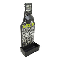 Modern Home Wall Mounted Bottle Opener w/Cap Catcher - Chalk Beer