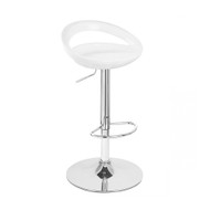 Set of 2 Rho Contemporary Adjustable Barstool - Vanilla White