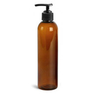 Royal Massage 8oz Bullet Round Massage Oil/Lotion/Liquid Bottle with Saddle Pump