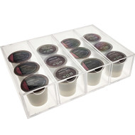 Stackable K Cup Holders,K Cup Holder, K Cups Holder,K Cup Drawer, Coffee Pods Holder Storage Organizer Drawers,No Assembly Required,1 Count,Clear(Capacity of 12 Pods)