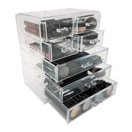 OnDisplay Cosmetic Makeup and Jewelry Storage Case Display - 7 Drawer Design - Perfect for Vanity, Bathroom Counter, or Dresser