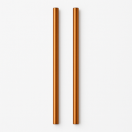Modern Home Reusable 100% Copper Drinking Straws – Solid Metal Straws for Cocktails, Iced Beverages – Eco-Friendly & Durable – Straight Design – 8.5" Long (Set of 2)