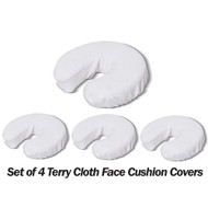 Royal Massage Set of 4 Terry Cloth Fitted Face Cradle Covers