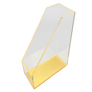 OnDisplay Luxe Acrylic File Organizer - Gold Mirror