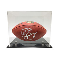 OnDisplay Deluxe UV-Protected Football/Rugby Ball Display Case - Rectangular Clear Lucite Stage Protection Box