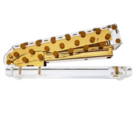 OnDisplay Luxe Acrylic Clear and Metallic Gold Stapler - Gold Polka Dot