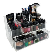 OnDisplay Gracie Deluxe Acrylic Cosmetic/Jewelry Organization Station w/Geode knobs