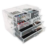 OnDisplay Cosmetic Makeup and Jewelry Storage Case Display - 6 Drawer Design - Perfect for Vanity, Bathroom Counter, or Dresser