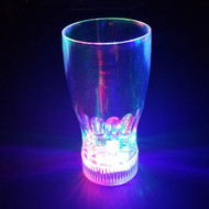Set of 6 Modern Home LED Blinking Light 20oz Soda/Beer Glass