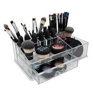 OnDisplay Deluxe Cosmetic Makeup and Jewelry Organization Tray - Perfect for Vanity, Bathroom Counter, or Dresser