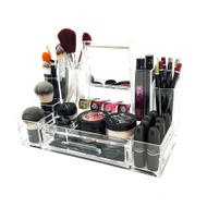 OnDisplay Alexa Acrylic Cosmetic/Makeup Organizer w/Mirror