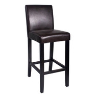Set of 4 Kendall Contemporary Wood/Faux Leather Barstool - 29" Bar Height Stool for Kitchen/Bar/Man Cave (Espresso)