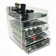 OnDisplay Ultimate Diva Cosmetic Organization Station - 12" Cube - Gold/Silver Agate