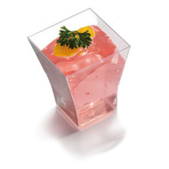 OnDisplay Disposable Dessert Cups - Catering/Wedding/Party Display for Hors D'Oeuvres - Clear Plastic BPS Free Mini Cups for Parfaits, Mousse, Fruit, Pudding, and Appetizers
