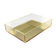 OnDisplay Luxe Acrylic Notepad Tray - Gold Mirror