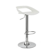 Set of 4 Chi Contemporary Adjustable Barstool - White