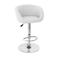 Set of 4 Sasha Contemporary Adjustable Barstool - Vanilla White