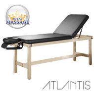 Atlantis Elite Professional Stationary Massage Table w/Bonuses - Charcoal Black