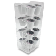 OnDisplay Luxe Acrylic Coffee Pod Carousel Holder - Holds 16 Capsules - Compatible with Keurig® K-Cups - Space Saving Organizer for Coffee/Tea Capsules