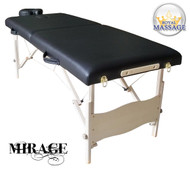 Mirage Elite Professional Oversized Portable Folding Massage Table w/Bonuses - Charcoal Black