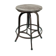 Set of 2 Chester Retro Steel Rotating Adjustable Height Barstool - Vintage Copper