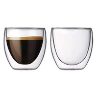 Teaology Coppia Double Wall Borosilicate Glass Tea/Coffee Cup - Set of 2 4oz Glasses