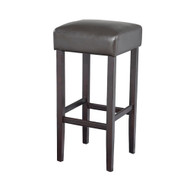 Set of 2 Piper Contemporary Wood/Faux Leather Barstool - Espresso