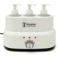 Master Massage 3 Bottle Oil/Lotion Bottle Warmer w/Auto-Temperature - Professional Grade Spa Therapy Heating Station
