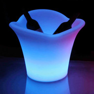 Modern Home LED Glowing Ice Bucket w/Infrared Remote Control - Indoor/Outdoor Wireless Glow Bin - Champagne/Beer/Soda/Bottles