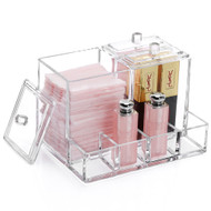 OnDisplay Zinnea Acrylic Cosmetics and Cotton Swab/Pad Organizer