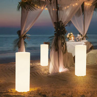 Vandue Modern Home LED Glowing Cylinder w/Infrared Remote Control - Color Changing Light Indoor/Outdoor Weatherproof Centerpiece/Path Light/Entryway