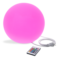 Modern Home Color-Changing LED Glow Ball - 16-Color Remote-Controlled Light Sphere w/Power Cord – Indoor/Outdoor Ambient Mood Lighting, Waterproof, Plug-In