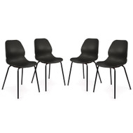 Set of 4 Nova Retro Modern Utility Side Guest Chairs