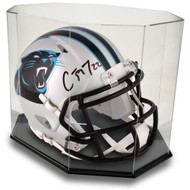 OnDisplay Deluxe Acrylic Football Helmet Display Case with Black Base – UV Protected Showcase for Autographed Full-Size Helmets - Hockey/Motocross/Baseball