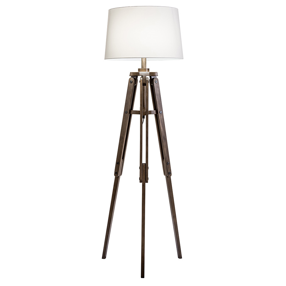 Details about   NAUTICAL TRIPOD FLOOR LAMP BLACK WOODEN STAND LAMP SHADE 