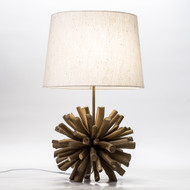 Modern Home Nautical Driftwood Ball Table Lamp - Brown