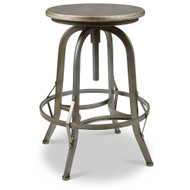 Set of 4 Chester Retro Steel Rotating Adjustable Height Barstool - Pewter