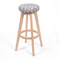 Set of 4 Nottingham Contemporary Wood/Fabric Barstool - Moroccan Interlaced