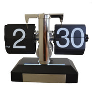 Modern Home Contemporary Retro Style Flip Desk Clock - London Clock w/Light