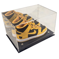 OnDisplay Deluxe UV-Protected Sneaker/Shoe Display Case w/Mirror Wall and Black Luxe Base - Handmade Acrylic Case for Sneakerheads - Dust Free Protection Box
