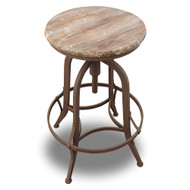 Set of 4 Chester Retro Steel Rotating Adjustable Height Barstool - Fire Brown