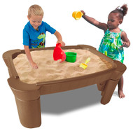 Vandue Kids Sand Table, Play Sand Activity Table, Toddler Sensory Summer Outdoor Toys, 2+ Years Old with Race Track Lid
