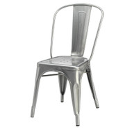 Set of 2 Cassandra Contemporary Steel Stackable Tolix-Style Dining Chair - Gunmetal