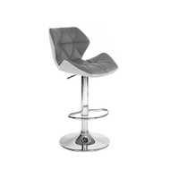 Set of 2 Modern Home Spyder Contemporary Adjustable Barstool - Comfortable Adjusting Height Counter/Bar Stool (White/Gray)
