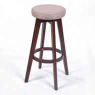 Set of 2 Nottingham Contemporary Wood/Fabric Barstool - Beige Linen