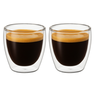 Teaology Coppia Double Wall Insulated Espresso Shot Glasses – Set of 2 (2 oz) | Borosilicate Glass – Heat Resistant, No Condensation | Perfect for Espresso, Hot Drinks & Tequila Shots