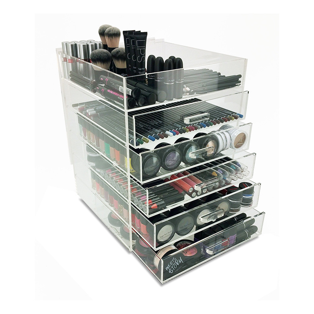 Acrylic Cosmetic Makeup Organizer Jewelry Box Storage Set - 6 Drawers, 6.5  x 11 - Fry's Food Stores