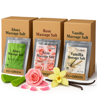 EU-GREEN Massage Salt Set – Aloes, Rose & Vanilla Scents – Natural Spa-Quality Bath & Body Soak – Exfoliating Mineral Salt Packets for Relaxation, Aromatherapy & Skin Nourishment