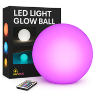Vandue Color-Changing LED Light Ball – Rechargeable Glow Sphere with Remote – IP65 Waterproof RGB Night Light for Indoor/Outdoor, Pool, Garden, Party & Decor